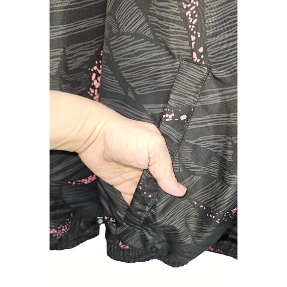 Adidas Originals Jacket Mens Sz M Black Grey Pink Abstract Full Zip Trefoil Logo - Picture 9 of 16